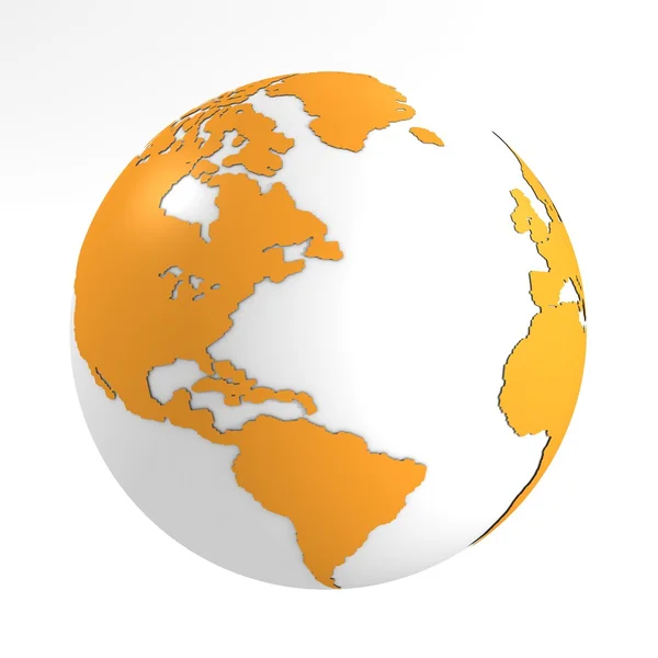 橙色和白色地球 — 图库照片