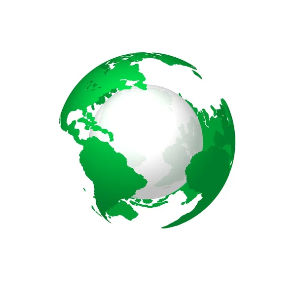 Gröna och vita jorden koncept — Stockfoto