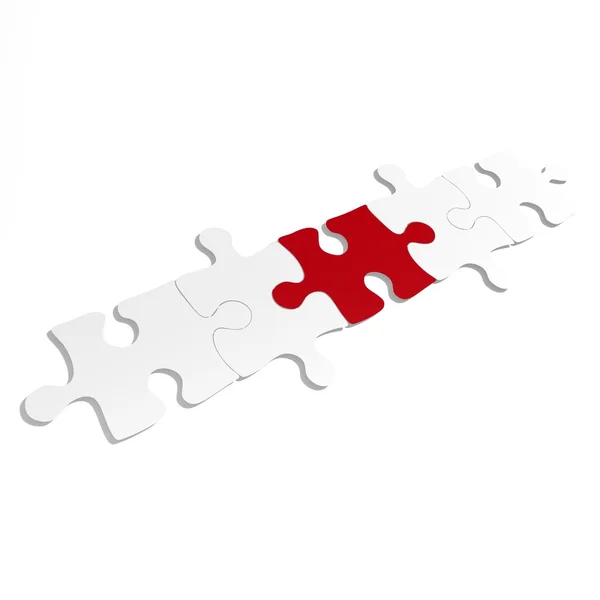 Red piece in group — Stock Photo, Image