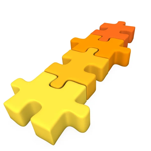 Four puzzle pieces — Stock Photo, Image