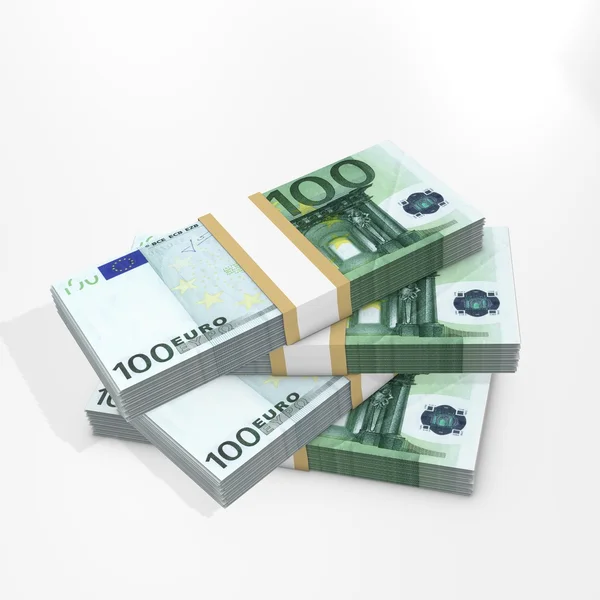 Euro bills stack — Stock Photo, Image