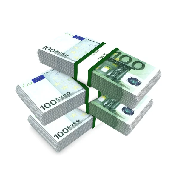 Stapel euro rekeningen — Stockfoto