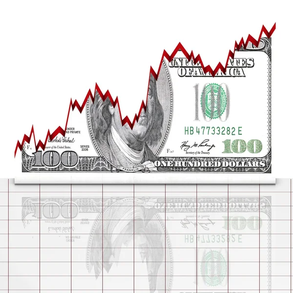 Dolar obchodní růst — Stock fotografie
