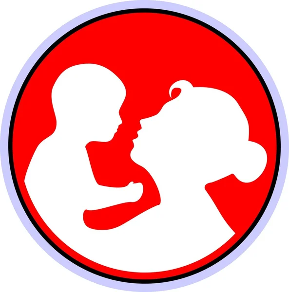 Mutter und Kind — Stockvektor