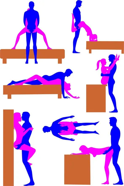 Sex positions 3 — Stock Vector