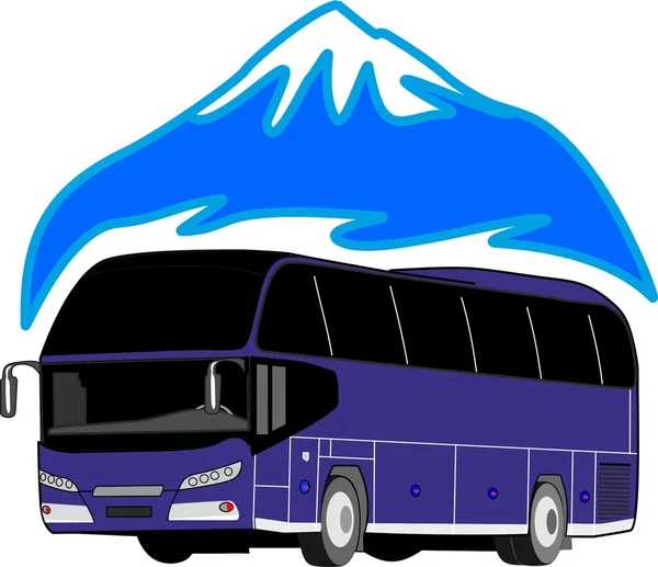 Un voyage en bus — Image vectorielle