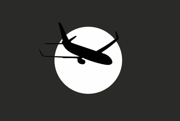 Avión nocturno — Archivo Imágenes Vectoriales