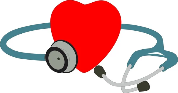Καρδιά και phonendoscope — Διανυσματικό Αρχείο