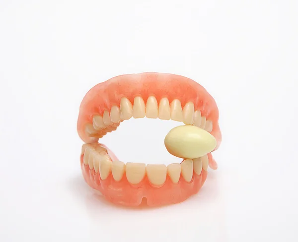 Искусственные зубы — стоковое фото
