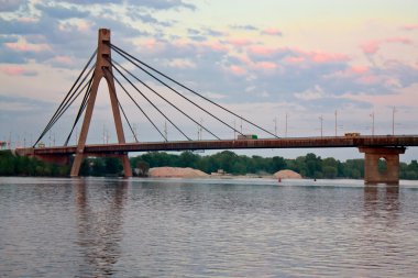 Bridge across Dnieper clipart