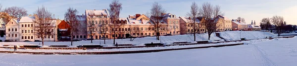 Winter panorama historical centre of Minsk — Stock Photo, Image