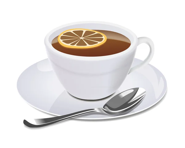 stock vector Cup of tea with lemon