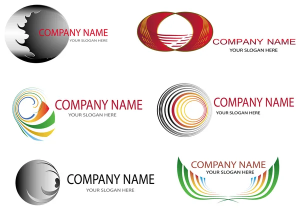 Reeks van logo-ontwerp Rechtenvrije Stockvectors