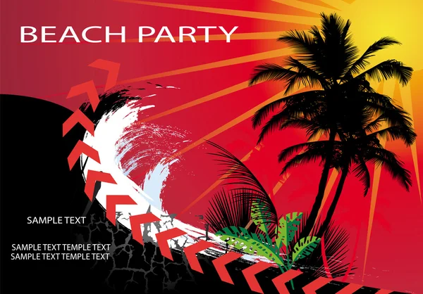 Fiesta de playa — Vector de stock