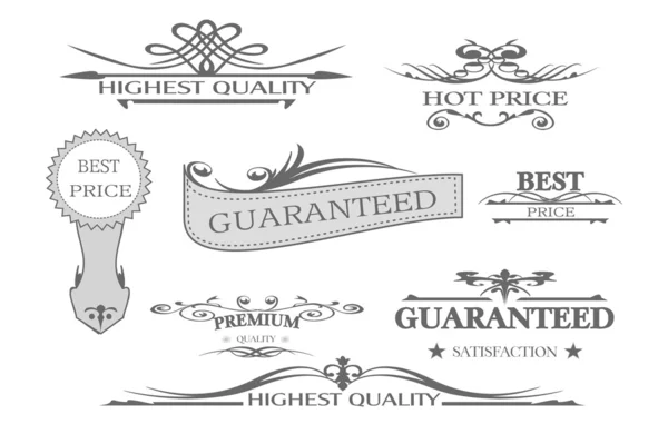 Guarantte と品質のステッカー — ストックベクタ