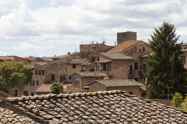 Stock image Rooftops in an ancient Tuscan village, Italy