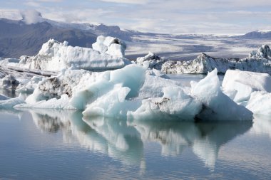 Icebergs in Jokulsarlon Iceland clipart