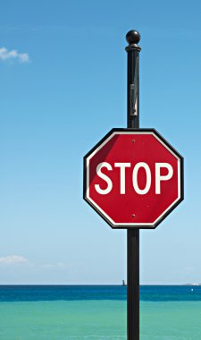 Stop Sign in the Caribbean clipart