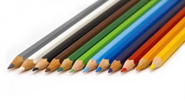 stock image Wooden colour pencils