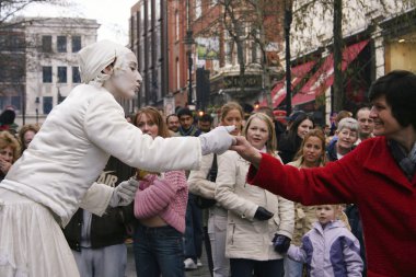 Street performer at Covent Garden clipart