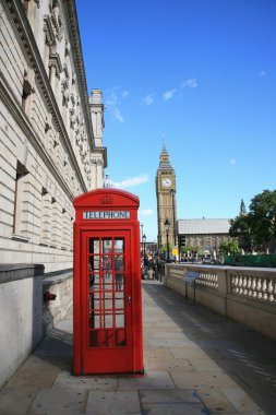 Big Ben and Red Phone Booth clipart