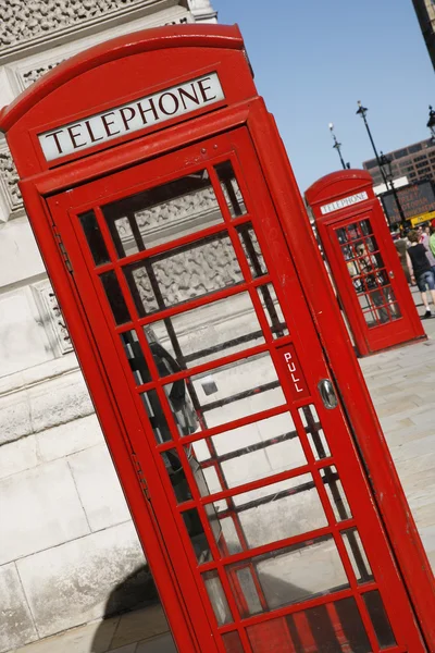 Londýn červené telefonní budky — Stock fotografie