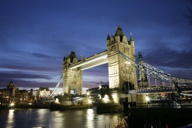 Tower Bridge at dusk clipart