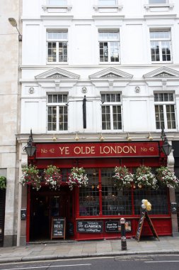 Outside view of a english pub clipart