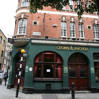 Outside view of a english pub clipart