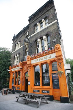Outside view of a english pub clipart