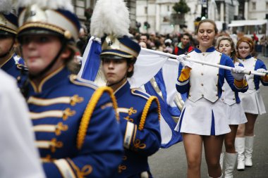 New Year's day parade in London clipart