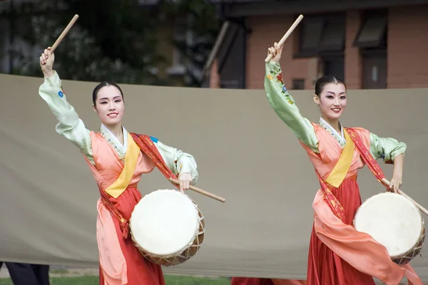 Απόδοσης Κορέας εθνική χορού — Φωτογραφία Αρχείου