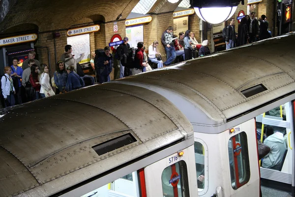Vista interior do metrô de Londres — Fotografia de Stock