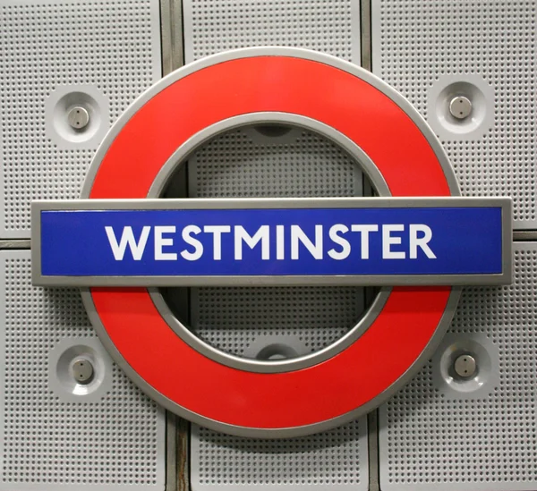Binnen mening van de metro in Londen — Stockfoto