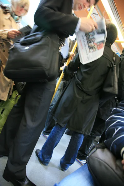 Görünümü Paris Metro içinde — Stok fotoğraf