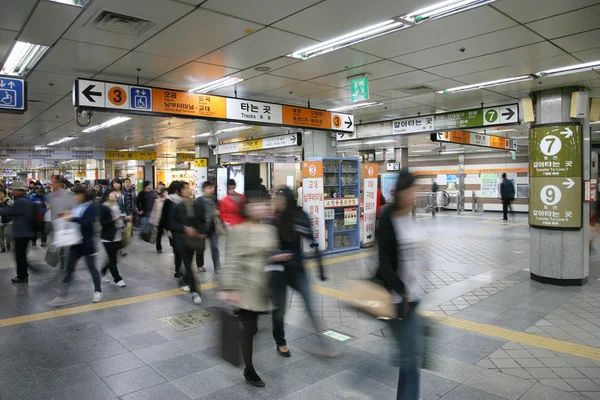 서울 지하철 내부 모습 — 스톡 사진