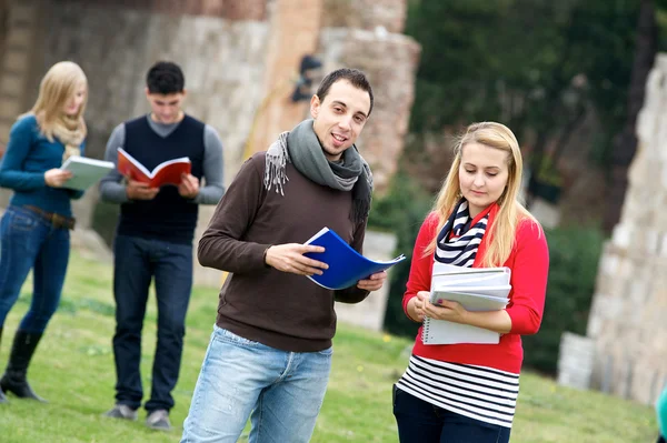 Estudiantes universitarios multiculturales — Foto de Stock