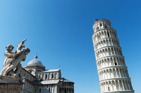 Torre inclinada de Pisa y Catedral — Foto de Stock