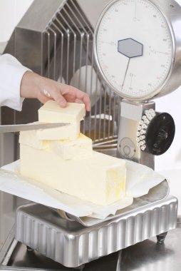 Pastry Chef prepares the ingredients clipart