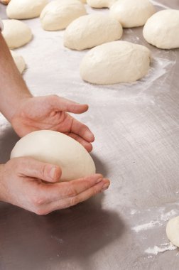 Baker makes the bread clipart