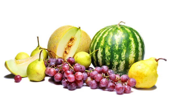 Olika färska färgglada frukter — Stockfoto