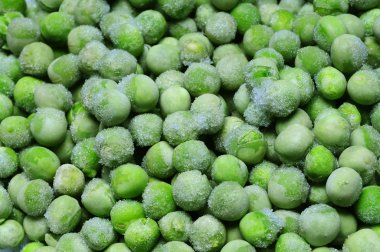 Close-up of frozen peas clipart