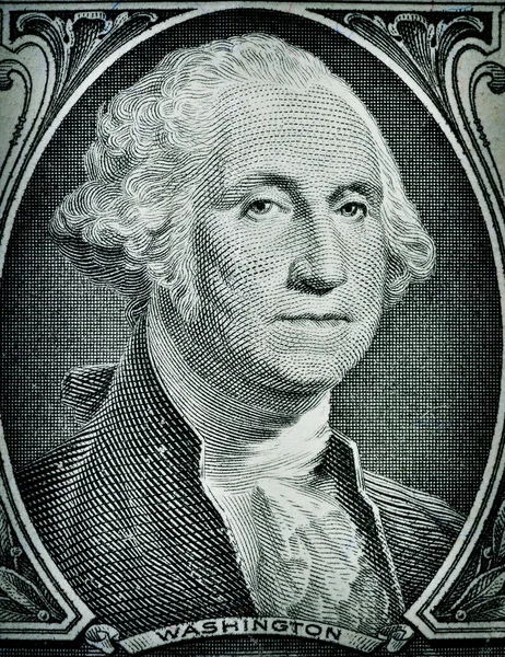 Washingtons ansikte på en en dollarsedel — Stockfoto