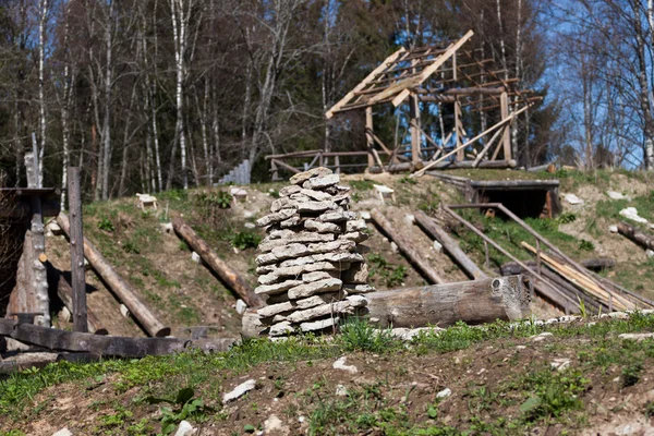 Construction du village — Photo