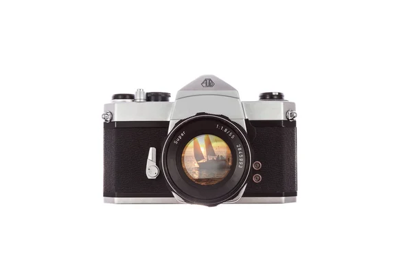 Vecchia macchina fotografica slr film — Foto Stock