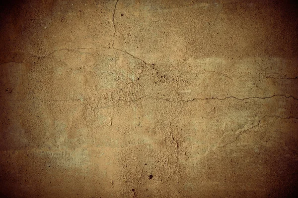 Kahverengi vignette beton duvar kırık — Stok fotoğraf