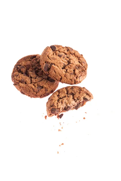 Çikolata kurabiye kırıntısı ile — Stok fotoğraf