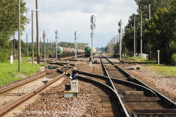การข้ามทางรถไฟ — ภาพถ่ายสต็อก