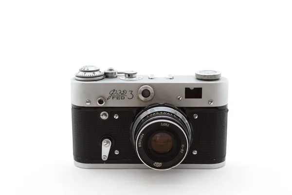 stock image Retro camera on white background