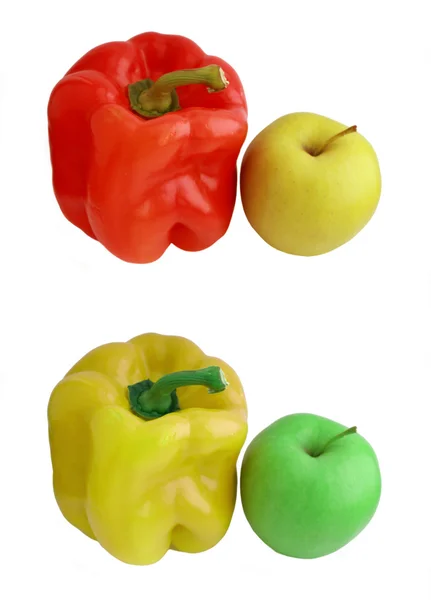 Bulgarian pepper and apple — Stock Photo, Image